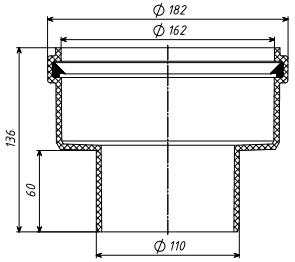 Размеры переходника ТП-82.160